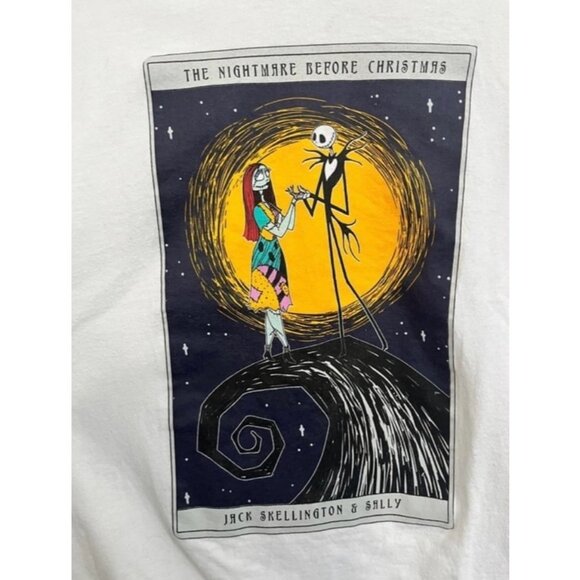 DISNEY The Nightmare Before Christmas Jack & Sally T-Shirt Size M - Picture 3 of 5